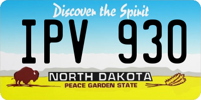 ND license plate IPV930