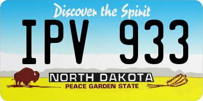 ND license plate IPV933