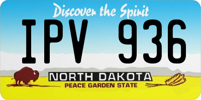 ND license plate IPV936