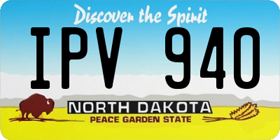 ND license plate IPV940