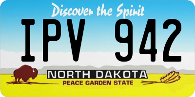 ND license plate IPV942