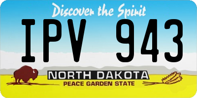 ND license plate IPV943