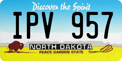 ND license plate IPV957
