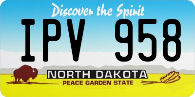 ND license plate IPV958