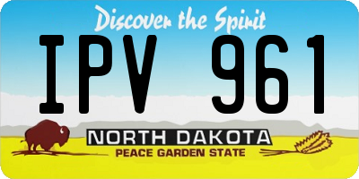 ND license plate IPV961