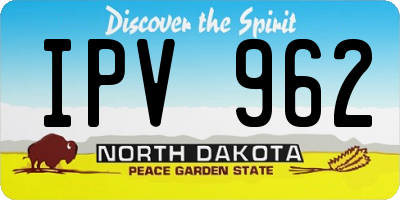 ND license plate IPV962
