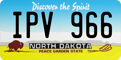 ND license plate IPV966