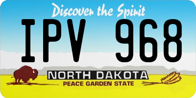 ND license plate IPV968