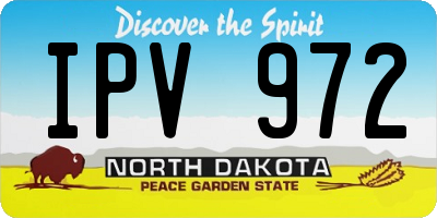ND license plate IPV972