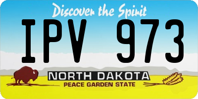 ND license plate IPV973