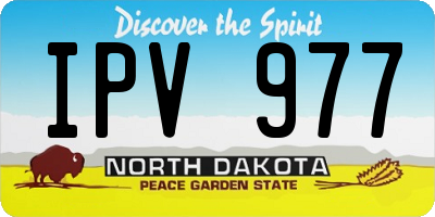 ND license plate IPV977