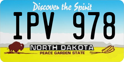 ND license plate IPV978