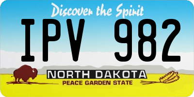 ND license plate IPV982