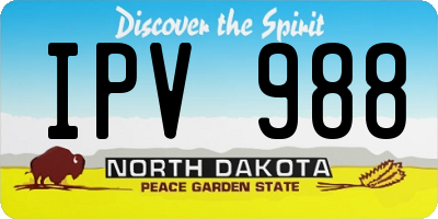 ND license plate IPV988