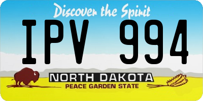 ND license plate IPV994