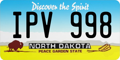 ND license plate IPV998