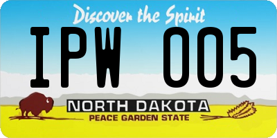 ND license plate IPW005