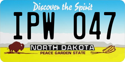 ND license plate IPW047