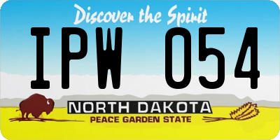 ND license plate IPW054