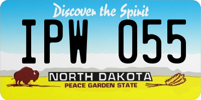 ND license plate IPW055