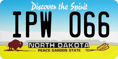 ND license plate IPW066