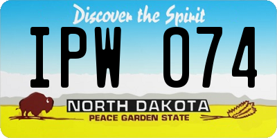 ND license plate IPW074