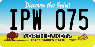 ND license plate IPW075