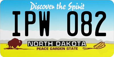 ND license plate IPW082