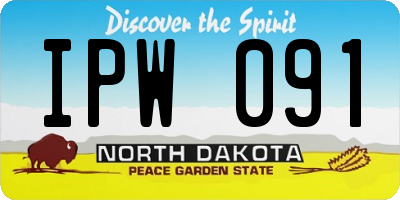 ND license plate IPW091