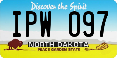 ND license plate IPW097