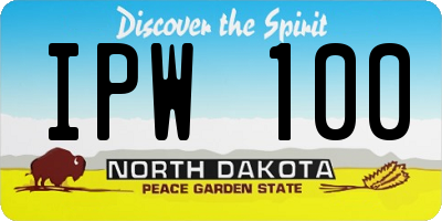 ND license plate IPW100