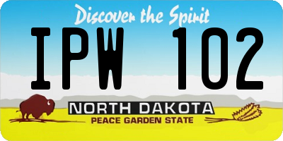 ND license plate IPW102