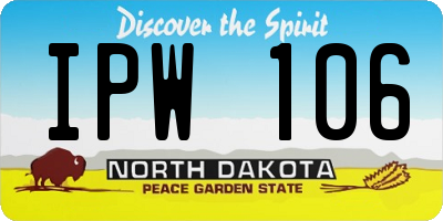 ND license plate IPW106