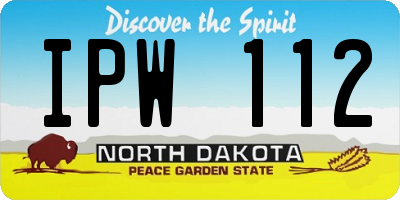 ND license plate IPW112