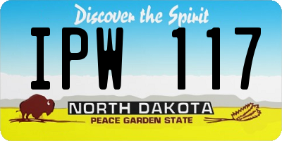 ND license plate IPW117