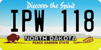 ND license plate IPW118