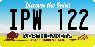 ND license plate IPW122