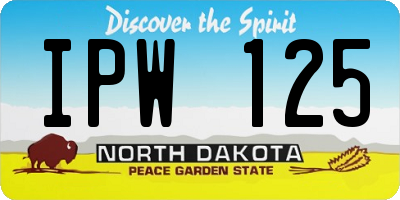 ND license plate IPW125