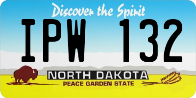 ND license plate IPW132