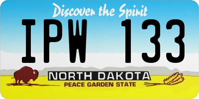 ND license plate IPW133