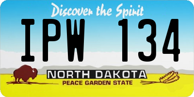 ND license plate IPW134