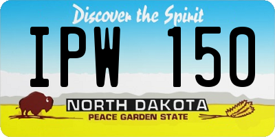 ND license plate IPW150
