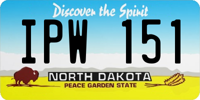 ND license plate IPW151