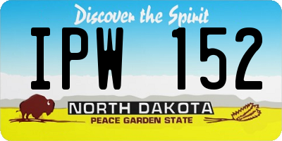 ND license plate IPW152