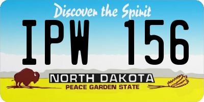 ND license plate IPW156