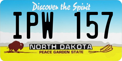 ND license plate IPW157