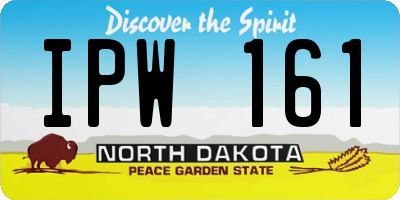 ND license plate IPW161