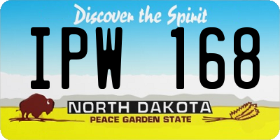 ND license plate IPW168