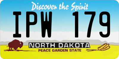 ND license plate IPW179