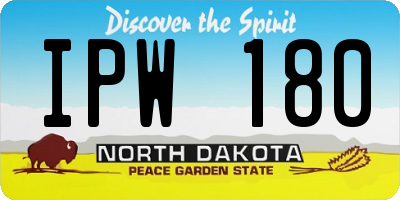 ND license plate IPW180